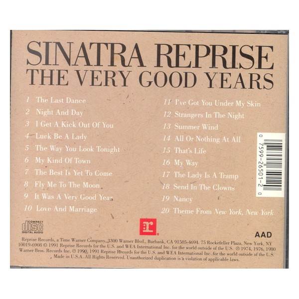 Sinatra Reprise: The Very Good Years - Sinatra, Frank (CD - 107) music collectible [Barcode 075992650120] - Main Image 2