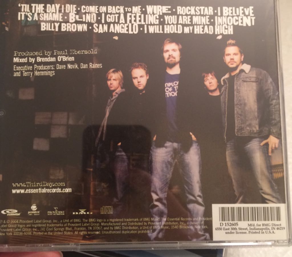 Wire - Third Day (CD-R) music collectible - Main Image 2