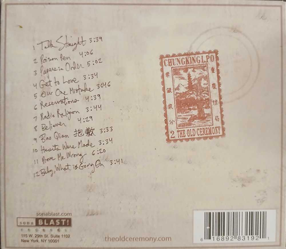 Our One Mistake - Old Ceremony, The (CD) music collectible [Barcode 616892831921] - Main Image 2