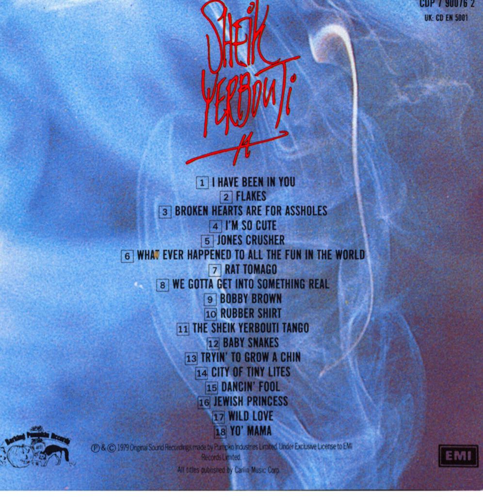 Sheik Yerbouti - Zappa, Frank (CD) music collectible [Barcode 4988112413214] - Main Image 2