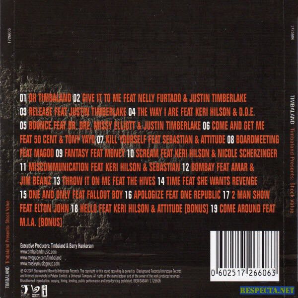 Shock Value - Timbaland music collectible [Barcode 6009143257634] - Main Image 2
