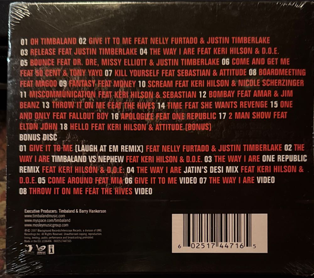 Shock Value - Timbaland (CD) music collectible [Barcode 602517447165] - Main Image 3
