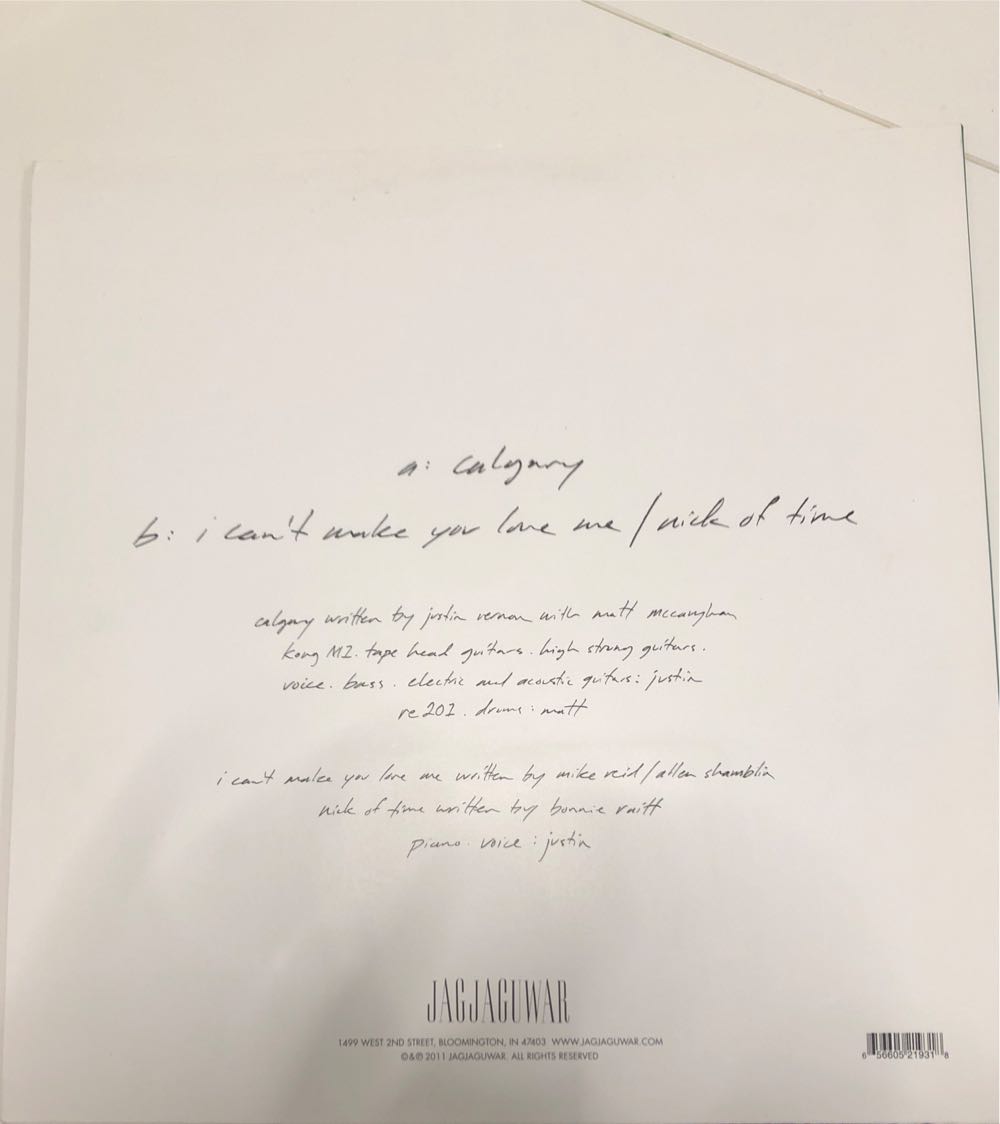 Calgary - Bon Iver music collectible [Barcode 656605219318] - Main Image 2