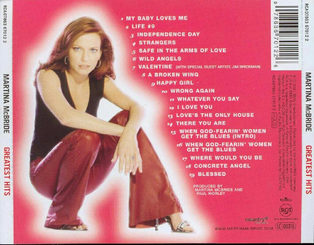 Greatest Hits - Martina McBride (CD - 65) music collectible [Barcode 777497742736] - Main Image 2