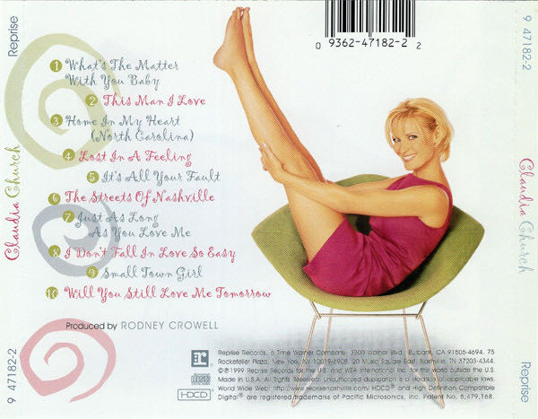 Claudia Church - Claudia Church (CD - 36) music collectible [Barcode 093624718222] - Main Image 2