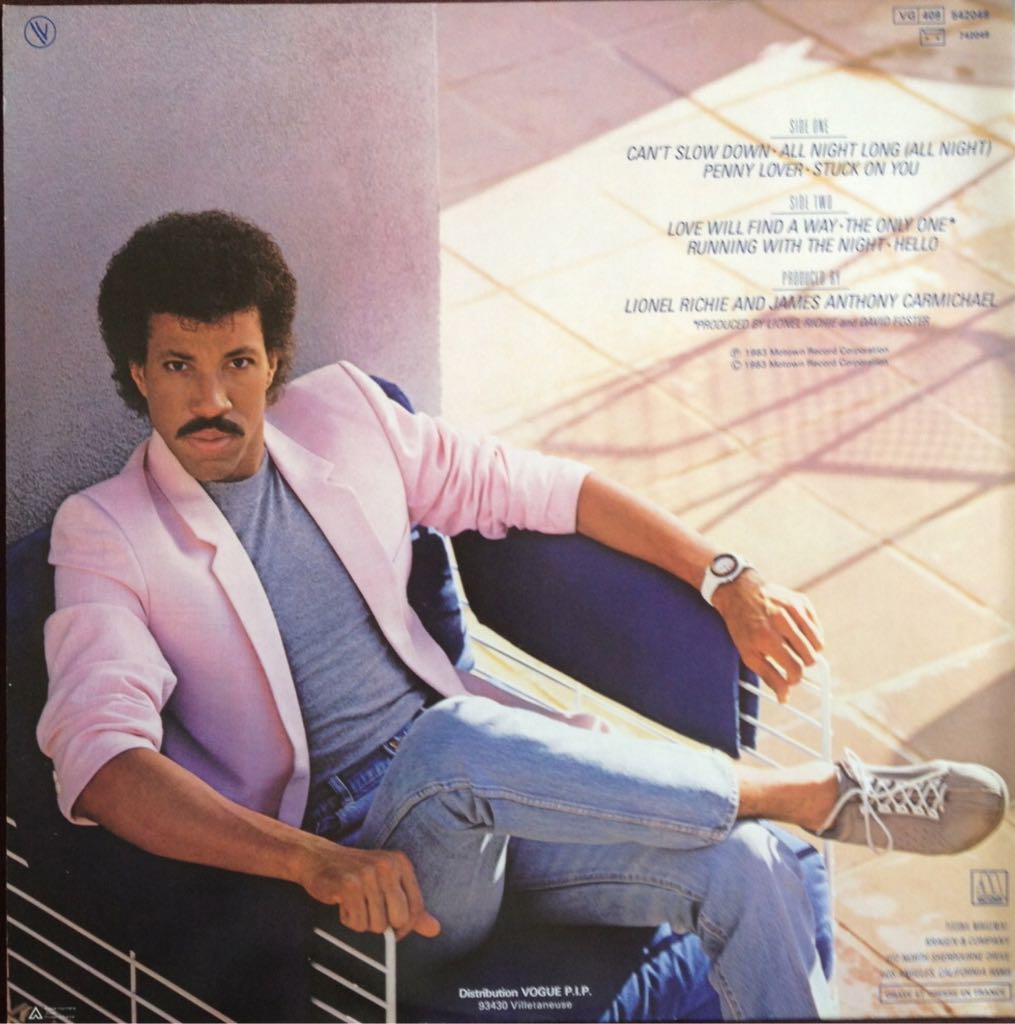 Can’t Slow Down - Lionel Richie (12”) music collectible - Main Image 2