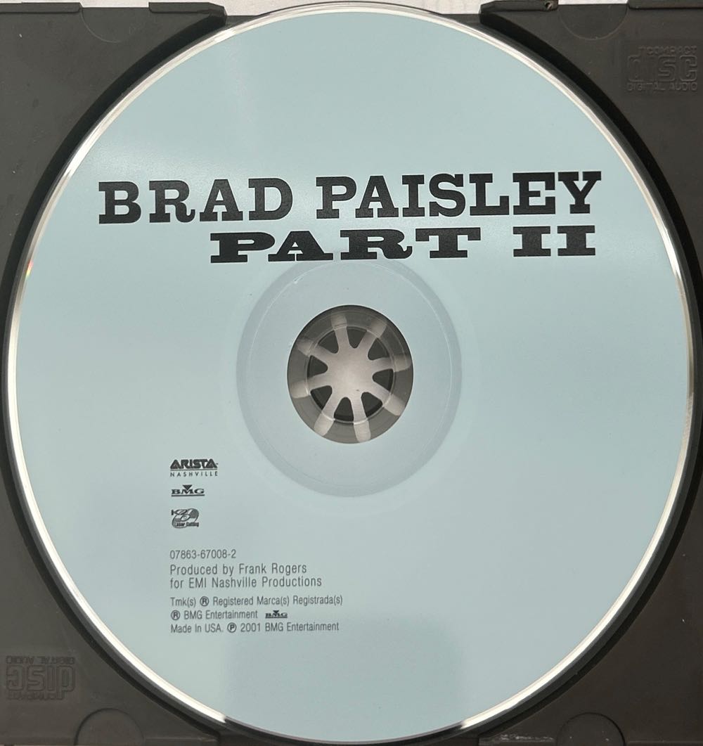 Part II - Brad Paisley (CD - 51) music collectible [Barcode 078636700823] - Main Image 4