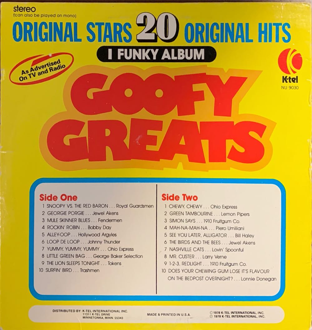 Goofy Greats - Various Artists (12”) music collectible - Main Image 2