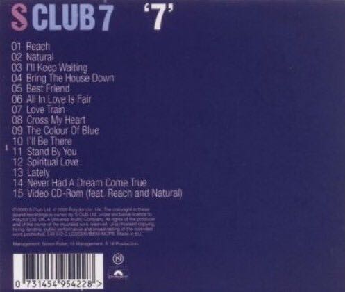 7 (Special Edition) - S Club 7 (CD) music collectible [Barcode 731454954228] - Main Image 2