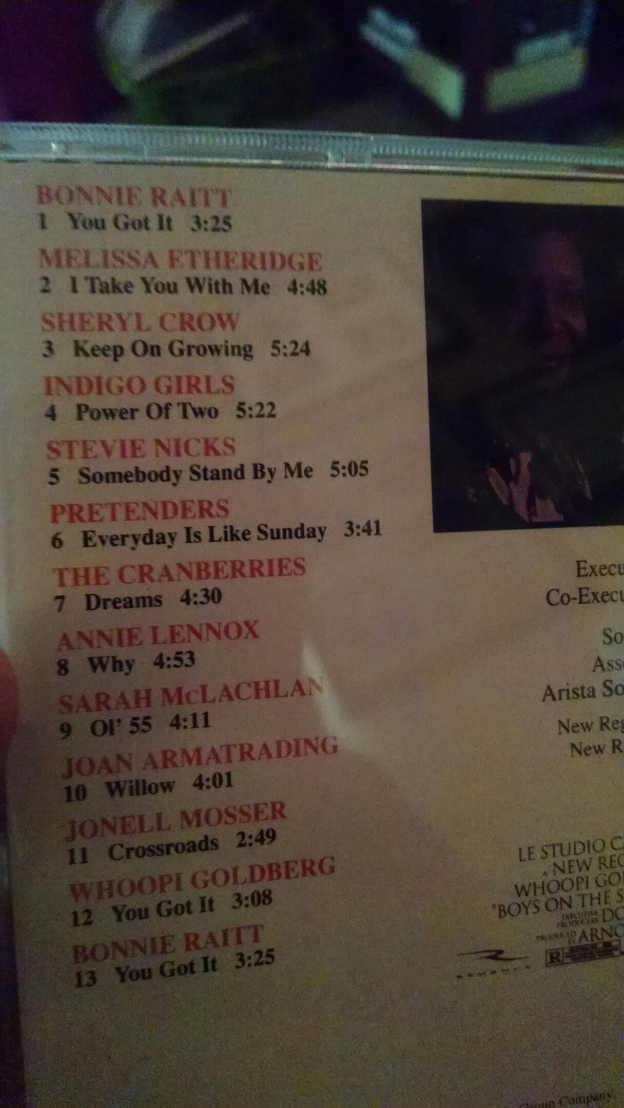 Boys On The Side Soundtrack - Boys On The Side (Various Artists) (CD) music collectible [Barcode 777499197466] - Main Image 2