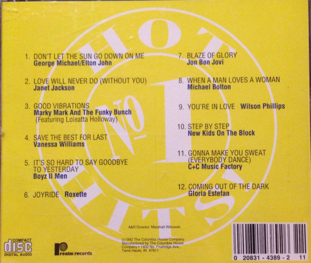 Hot No. 1 Hits - Various Artists (Cassette) music collectible [Barcode 0208314389211] - Main Image 2