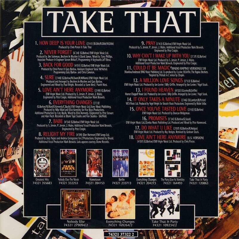 Greatest Hits - Take That (CD) music collectible [Barcode 743213612522] - Main Image 2