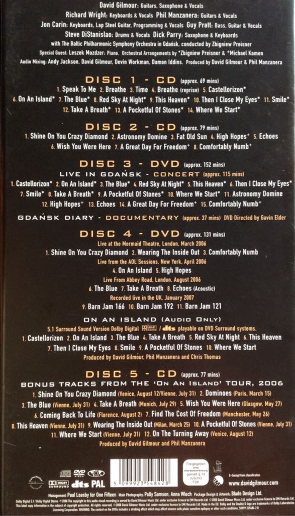 Live in Gdansk - Gilmour, David music collectible - Main Image 2