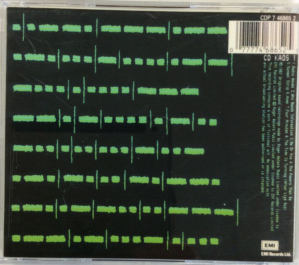Radio K.A.O.S - Roger Waters (CD - 41) music collectible [Barcode 077774686525] - Main Image 3