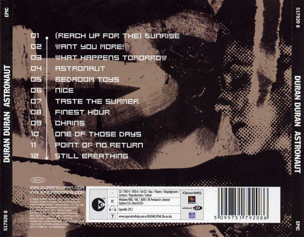 Astronaut - Duran Duran (CD - 49) music collectible [Barcode 827969290026] - Main Image 2