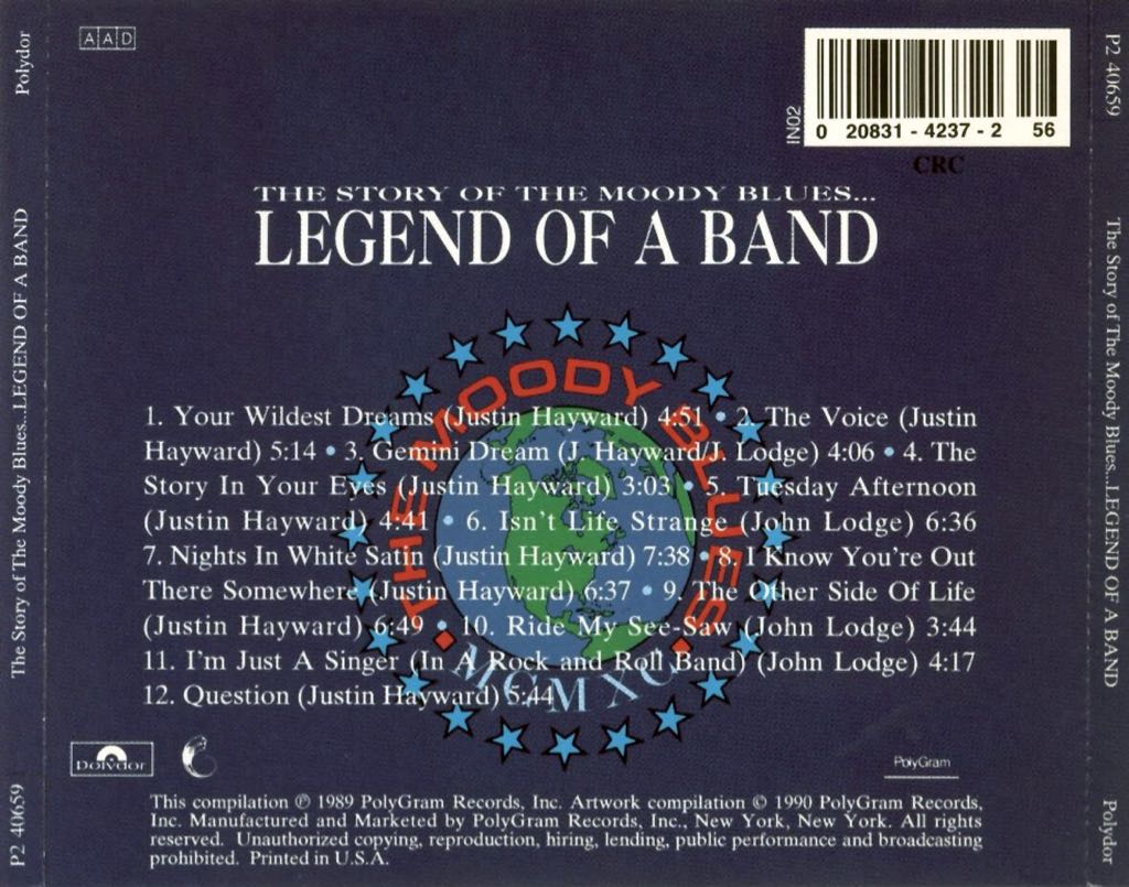 Legend Of A Band - Moody Blues, The (CD - 63) music collectible [Barcode 020831423724] - Main Image 2