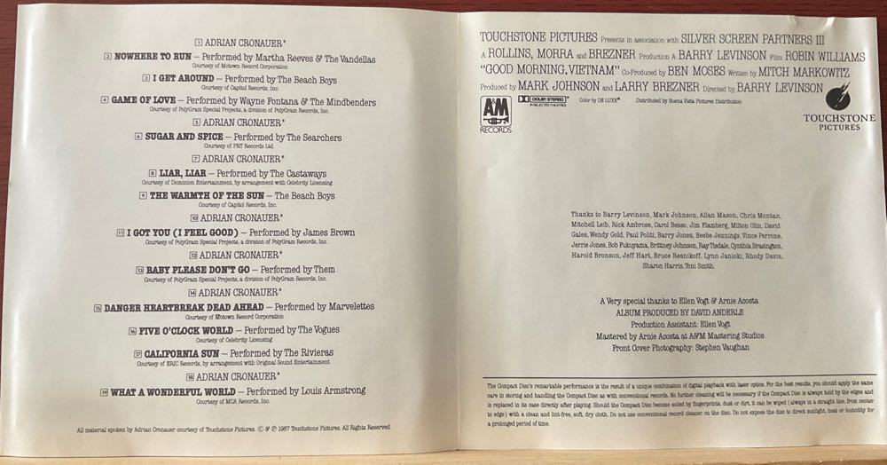 Good Morning Vietnam - Divers (CD - 35) music collectible [Barcode 075021391321] - Main Image 4