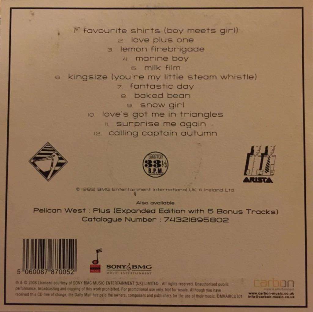 Pelican West - Haircut One Hundred (CD) music collectible - Main Image 2