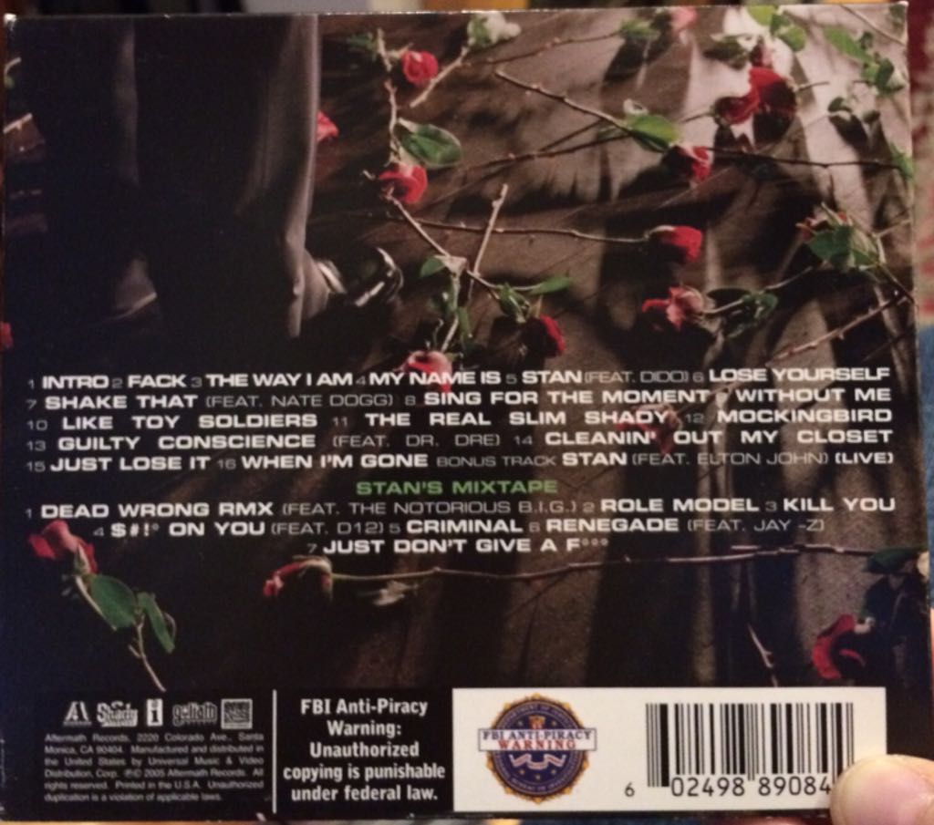 Curtain Call: The Hits (Deluxe Edition With Bonus ‘Stan’s Mixtape’ - Eminem (CD - 112) music collectible [Barcode 602498890844] - Main Image 2