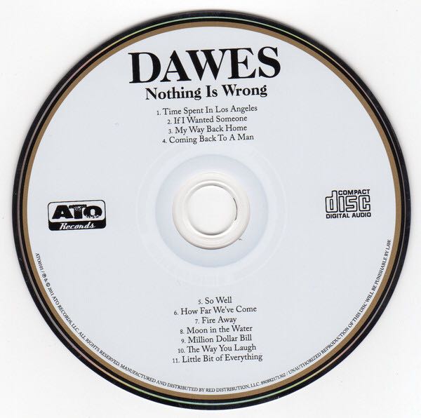 Nothing Is Wrong - Dawes (CD - 52) music collectible [Barcode 5029432009424] - Main Image 4