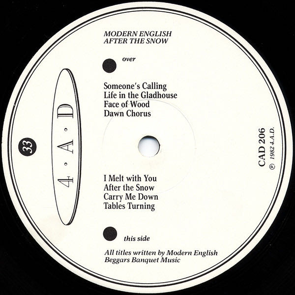After The Snow - Modern English (12”) music collectible [Barcode 855971005468] - Main Image 4