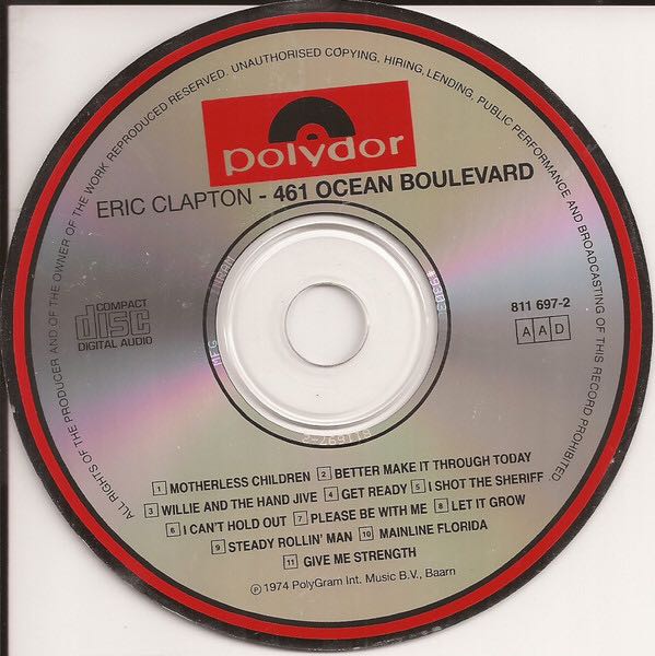 461 Ocean Boulevard - Clapton, Eric (CD - 38) music collectible [Barcode 042281169724] - Main Image 4