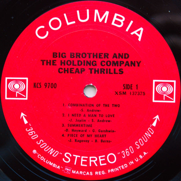 Cheap Thrills - Big Brother & The Holding Company (12” - 3711) music collectible - Main Image 3