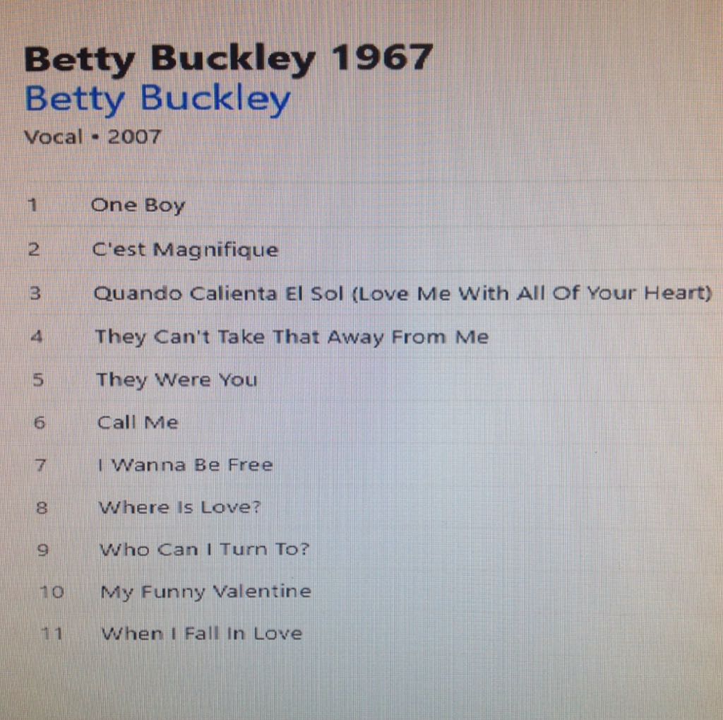 1967 - Betty Buckley (CD - 28) music collectible [Barcode 886971732023] - Main Image 2