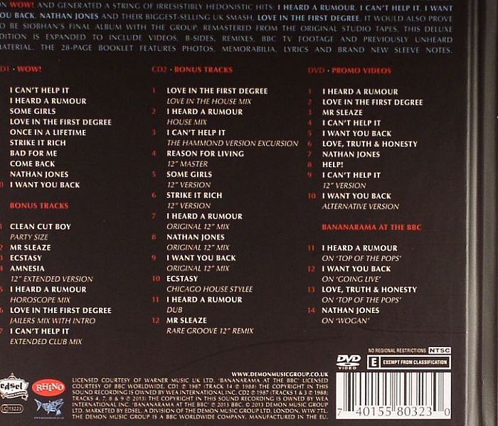 Wow! - Bananarama (CD - 38) music collectible [Barcode 740155803230] - Main Image 2