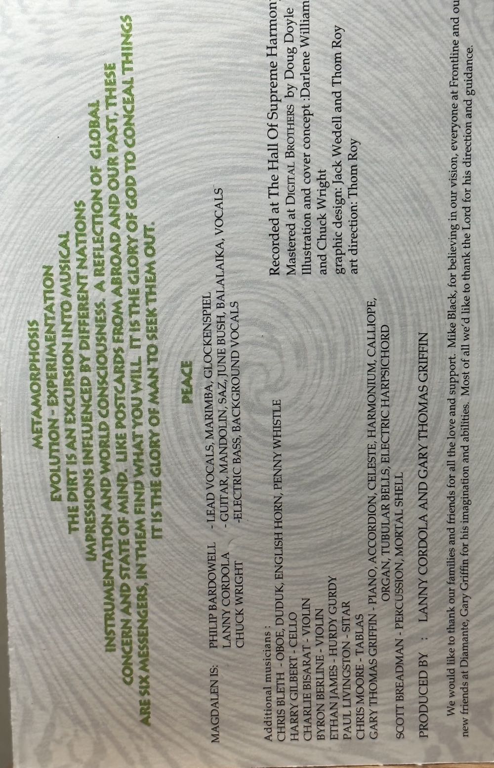 The Dirt - Magdalen (Cassette) music collectible [Barcode 026297949945] - Main Image 2