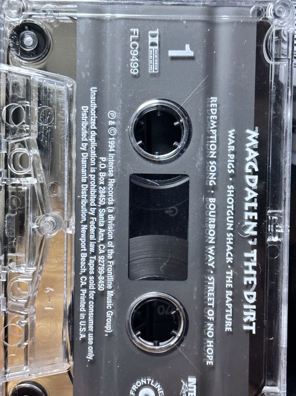 The Dirt - Magdalen (Cassette) music collectible [Barcode 026297949945] - Main Image 4