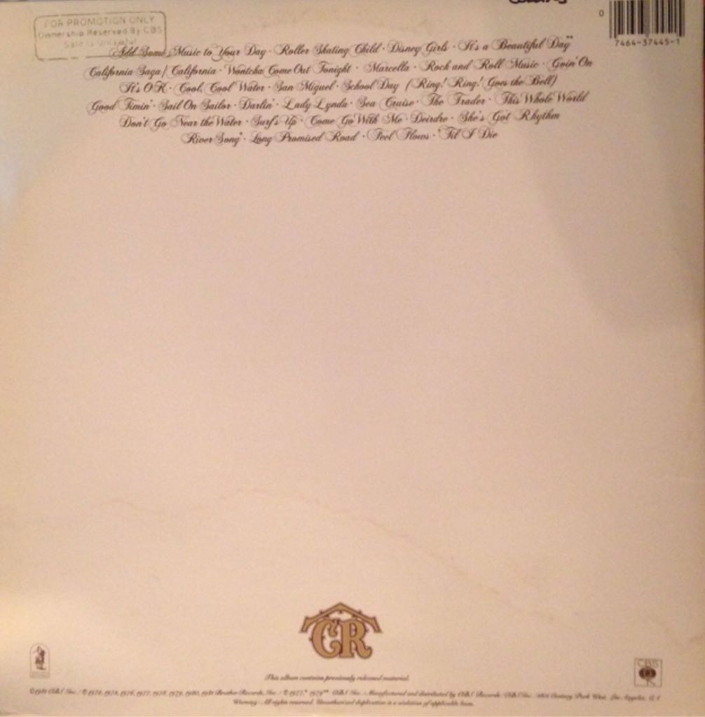 Ten Years Of Harmony - Beach Boys (12”) music collectible [Barcode 074643744515] - Main Image 2