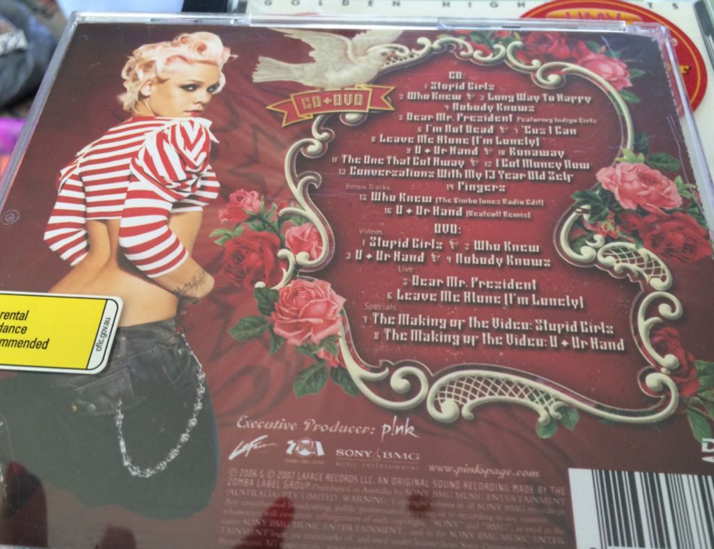 I’m Not Dead: 2007 Australian Tour Edition - P!nk (CD/DVD - 54:07) music collectible [Barcode 886970751728] - Main Image 2