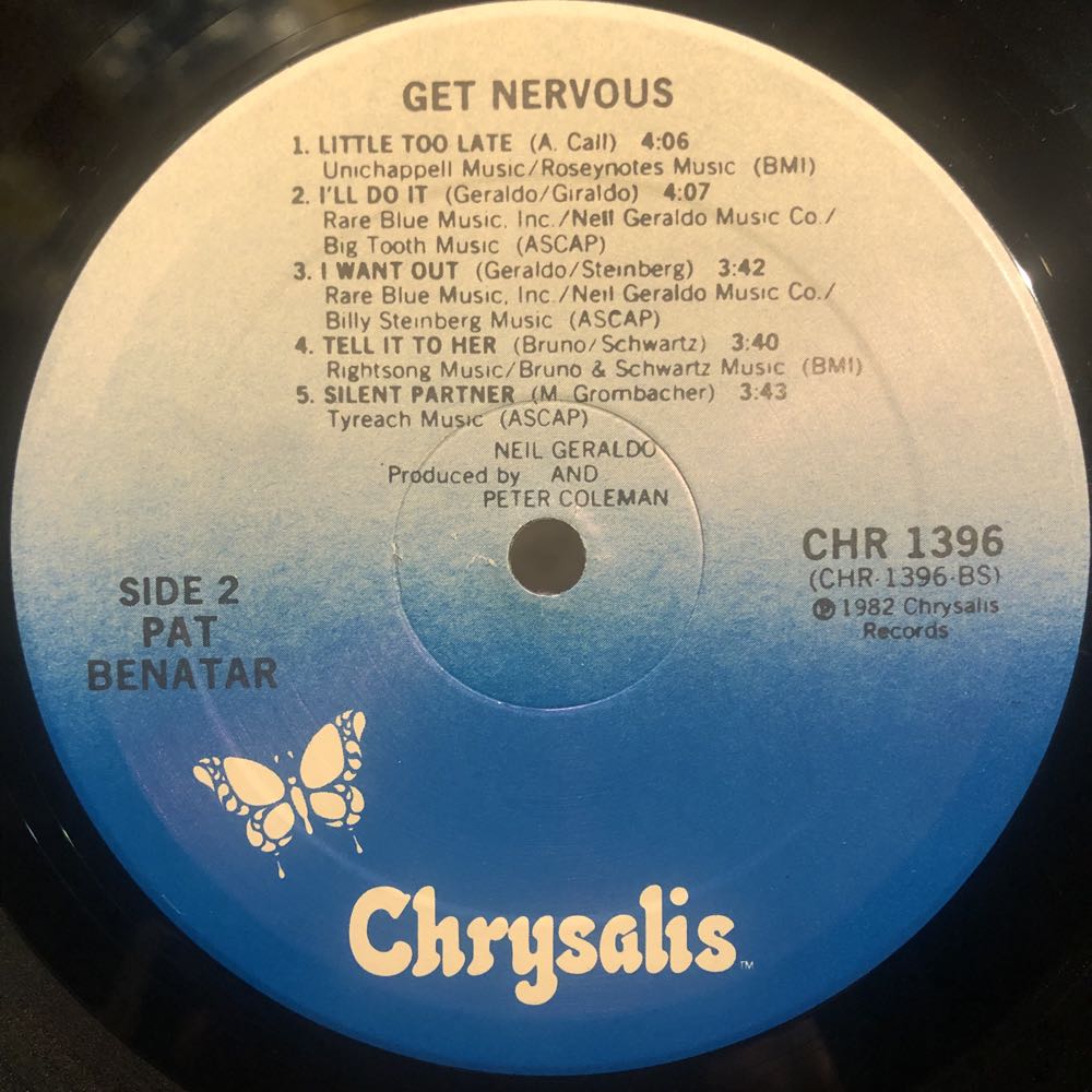 Get Nervous - Benatar, Pat (12”) music collectible [Barcode 074644139617] - Main Image 4