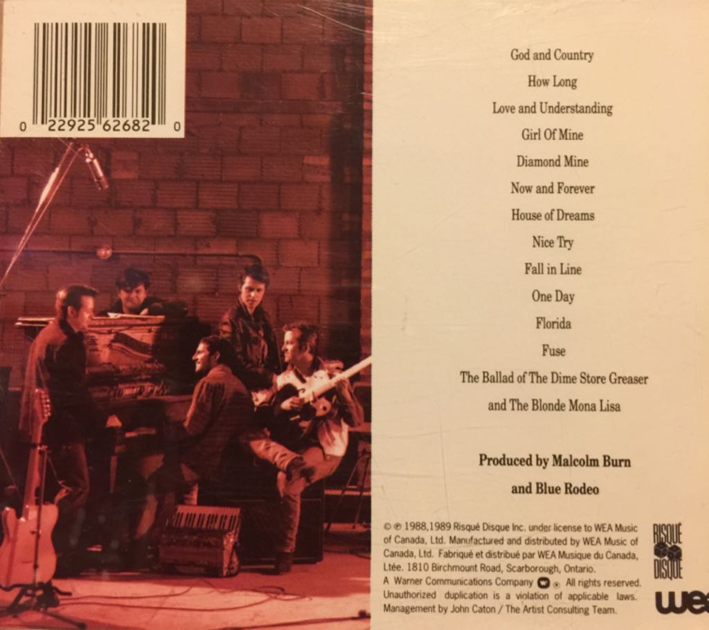 Diamond Mine - Blue Rodeo (CD - 57) music collectible [Barcode 022925626820] - Main Image 2