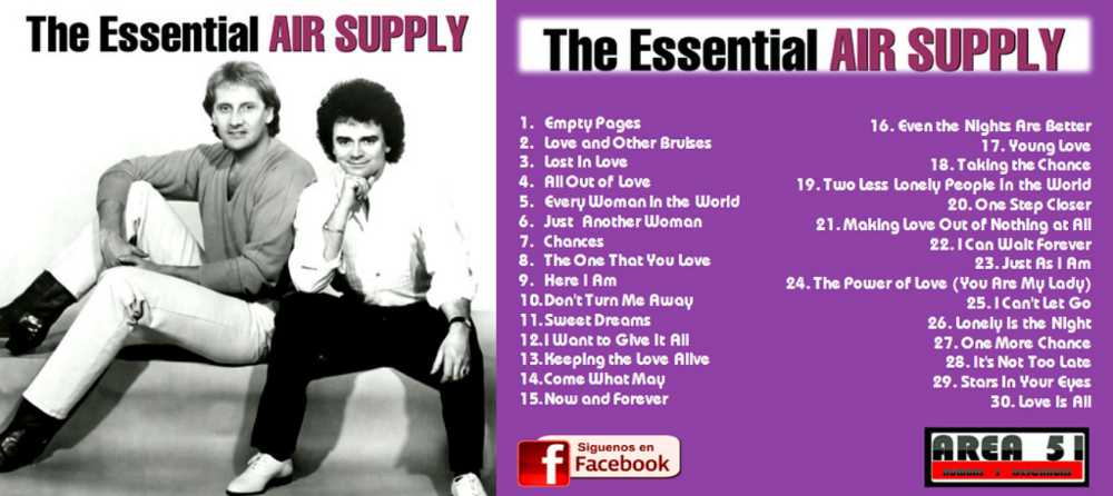 The Essential Air Supply - Air Supply (CD) music collectible [Barcode 5099924306928] - Main Image 2