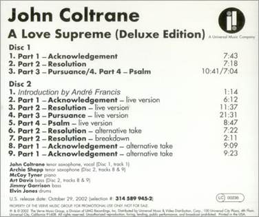 A Love Supreme - 0 John Coltrane (12”) music collectible - Main Image 2
