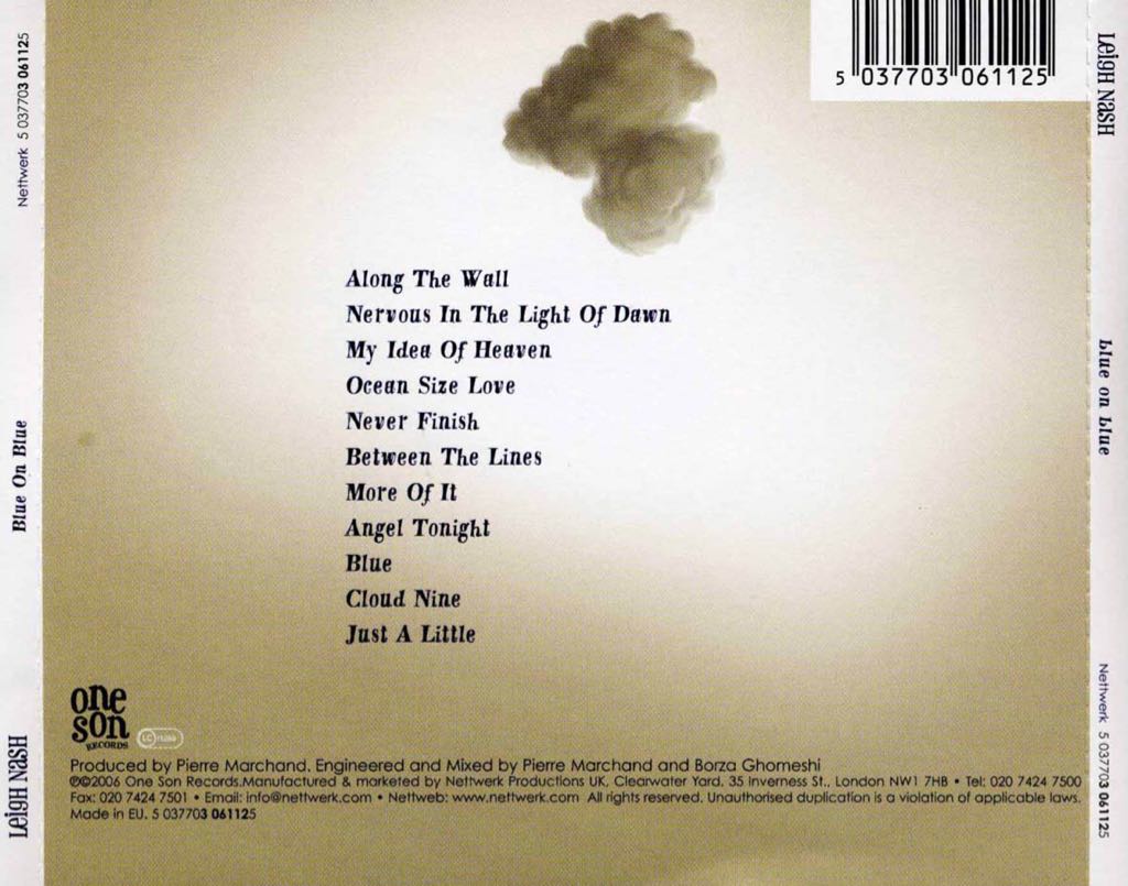 2006:  Blue on Blue - Leigh Nash (CD) music collectible [Barcode 067003061124] - Main Image 2