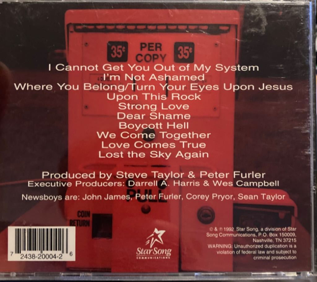 Not Ashamed - Newsboys (MP3 - 43) music collectible [Barcode 724382000426] - Main Image 2