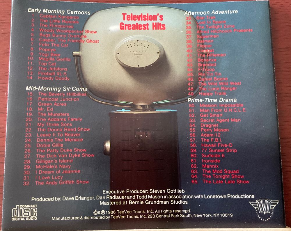 Television’s Greatest Hits - Various (12”) music collectible - Main Image 2