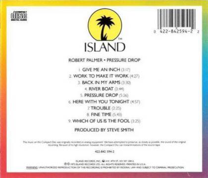 Pressure Drop - Palmer, Robert (CD) music collectible [Barcode 042284259422] - Main Image 2