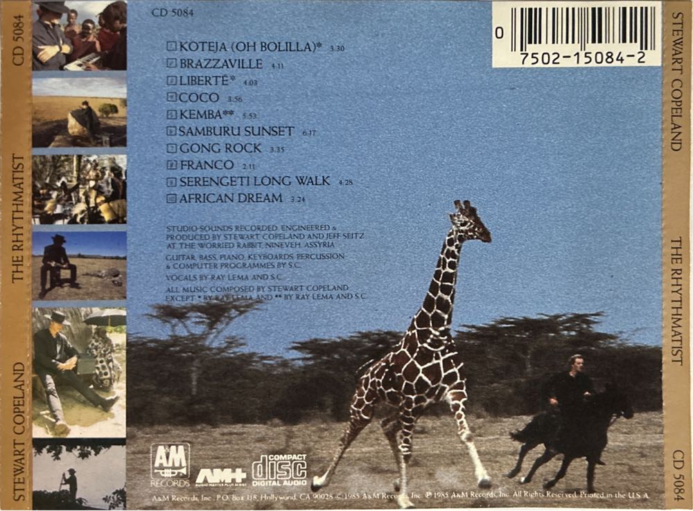 The Rhythmatist - Copeland, Stewart (CD - 42) music collectible [Barcode 075021508422] - Main Image 2