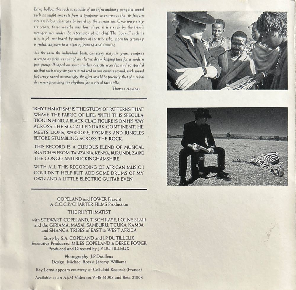 The Rhythmatist - Copeland, Stewart (CD - 42) music collectible [Barcode 075021508422] - Main Image 3