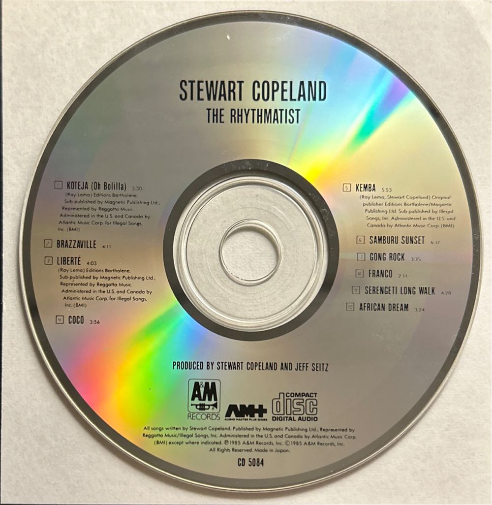 The Rhythmatist - Copeland, Stewart (CD - 42) music collectible [Barcode 075021508422] - Main Image 4