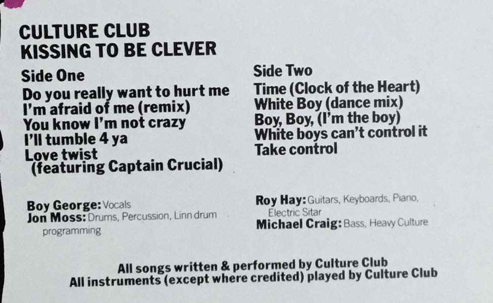 Kissing to Be Clever - Culture Club (12” - 45) music collectible [Barcode 074643839815] - Main Image 3