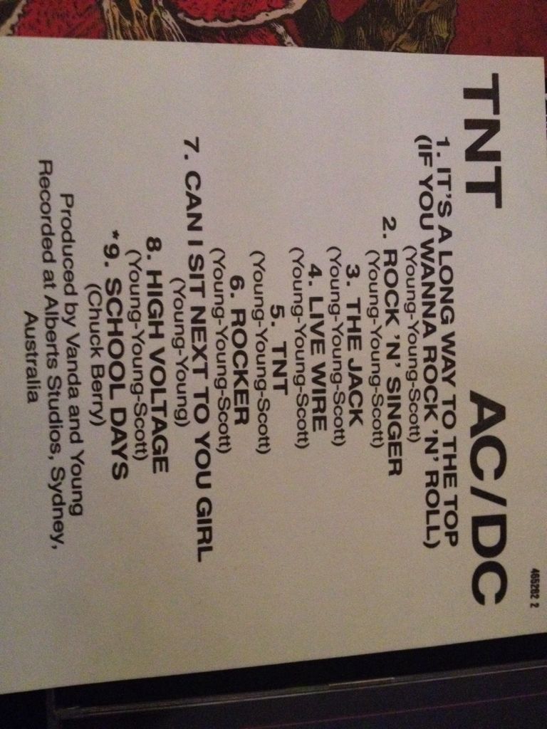 TNT - AC/DC (CD - 41:55) music collectible [Barcode 9399746526228] - Main Image 2