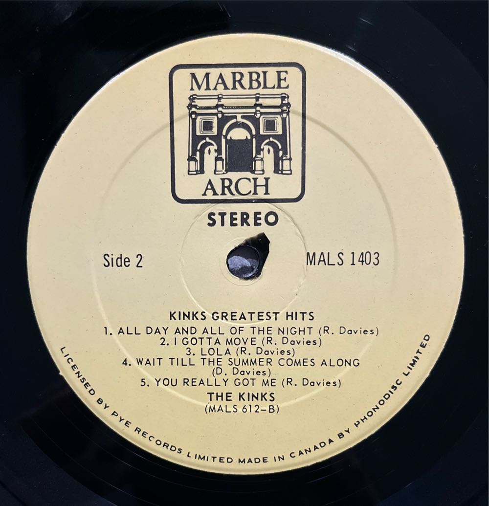 Kinks: Greatest Hits - Kinks, The (12”) music collectible - Main Image 4