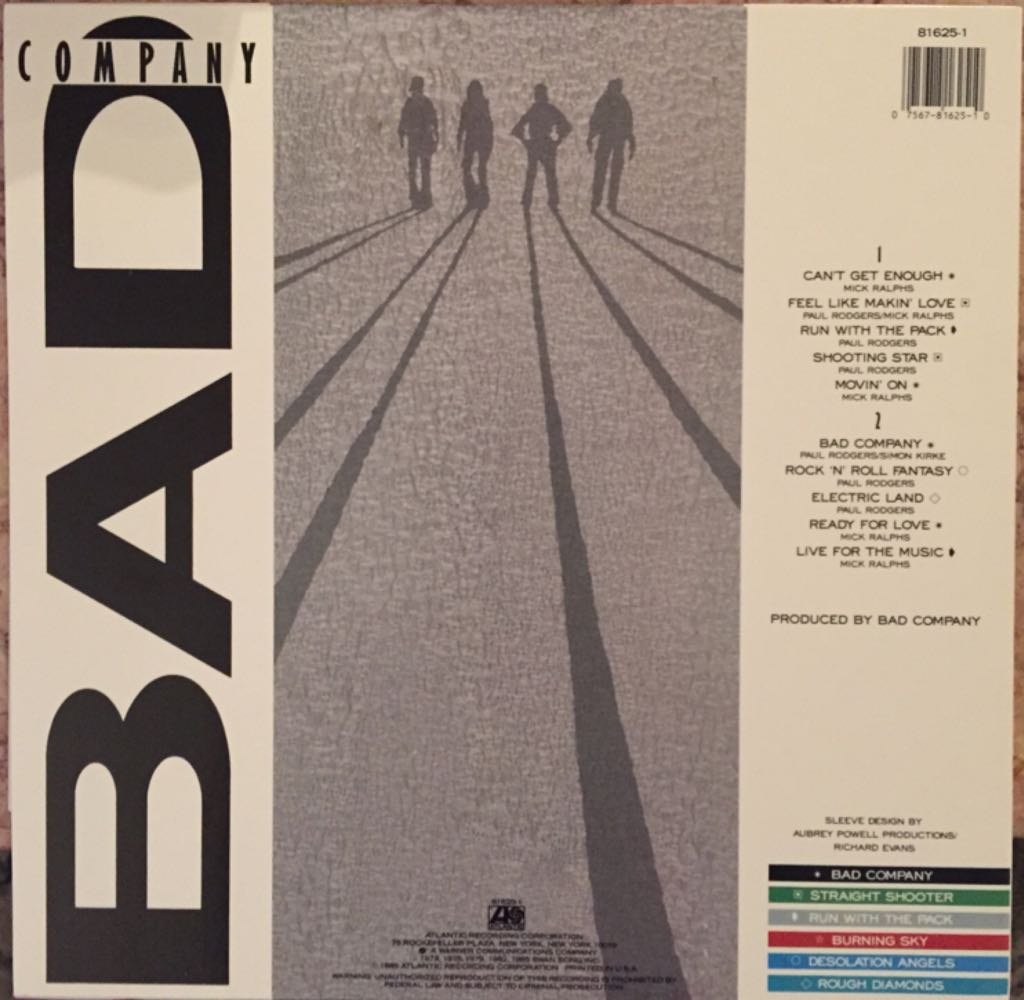 10 From 6 - Bad Company (12” - 46) music collectible [Barcode 075678162510] - Main Image 2