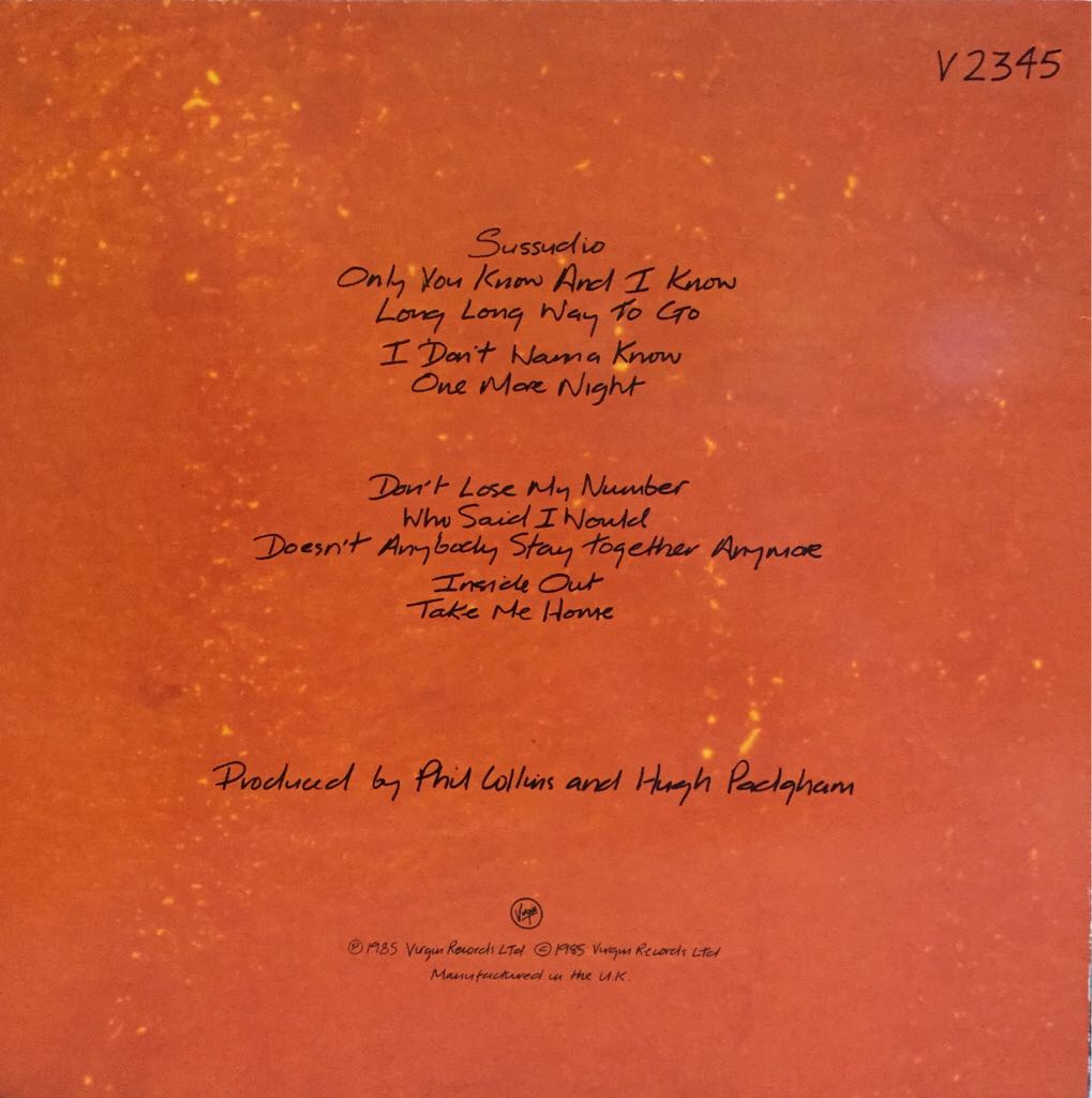 No Jacket Required - Phil Collins (12”) music collectible - Main Image 2