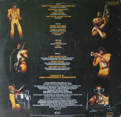 Live! - Commodores (12” - 73) music collectible - Main Image 2